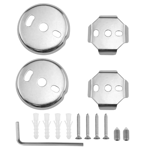 1Set Towel Bar Replacement Part Mounting Bracket Universal Bathroom Hardware Stainless Steel Screw Set Silver Hanging Fastening Screw Towel Bar Mounting Hardware
