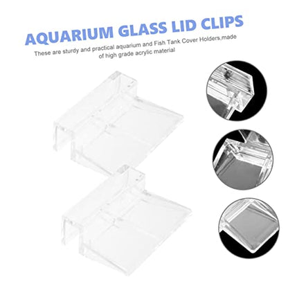 PRETYZOOM 32pcs Fish Tank Lid Support Clips Sturdy Aquarium Cover Holders Practical Accessories for Glass Tanks for Super