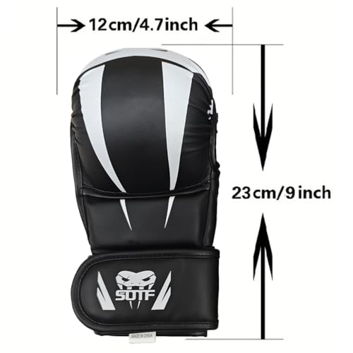 YWChenzy Fighting MMA Sparring Gloves Open Palm Martial Arts Boxing Punching Bag Training Gloves - color: sst12