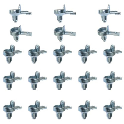 18PCS Funnel Shaped Shelf Bracket Support Pins Replacement Shelf Support Pins for Wooden Bookshelves and Storage Shelves Zinc Alloy Silver 17x14x9mm for Bookcases Storage Cabinets