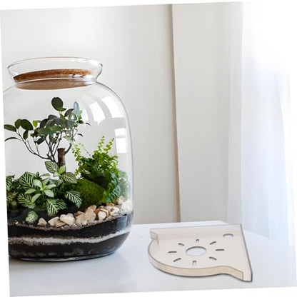 LABRIMP Fish Tank Corner Shelf Triangle Aquarium Organizer for Fish Food Supplies Transparent Desktop Divider for Easy Access Decor