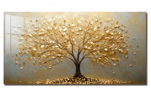 Evgosm tempered glass backsplash, Tree of Life Splashback, Glass Backsplash, Used for Kitchen Wall Protection and Decoration, Easy to Install and Clean. (30x14'')