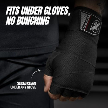 Hayabusa 4.0 Perfect Stretch Boxing Hand Wraps - color: Orange Maze, size: 180"