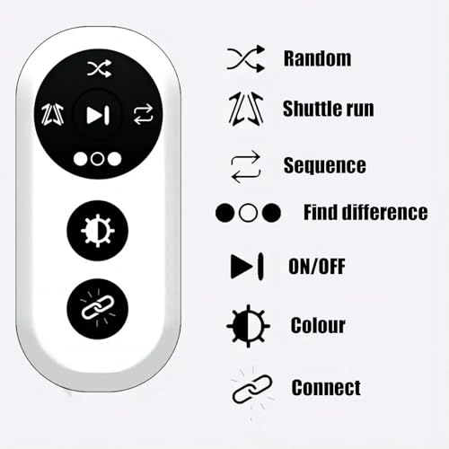 Reaction Training Platform, Flash Reflex Training Light Agile Fitness Light Improve Speed, Agility and Reaction time for Sports and Fitness,4 Modes with Remote Control(6) - color: 6