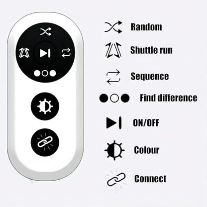 Reaction Training Platform, Flash Reflex Training Light Agile Fitness Light Improve Speed, Agility and Reaction time for Sports and Fitness,4 Modes with Remote Control(6) - color: 6