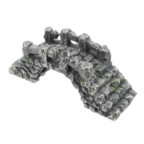 Sosoport Miniature Resin Bridge Aquarium Decor Garden Bridge for Fish Tank Landscaping Easy Installation for Fish Underwater Aesthetics