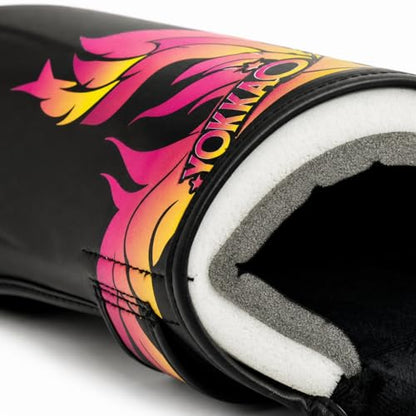 YOKKAO Microfiber Shin Guards - A-Grade Thai Microfiber | Multi-Layer Foam | Single-Shell Wrap | Produced at YOKKAO Factory, Thailand | S-L - color: Black Flame, size: Small