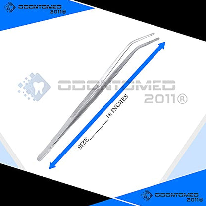 18" Long Stainless Steel Curved Tweezer for Fish Tank Plants