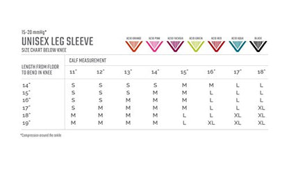 Leg Sleeves 15-20MMHG Compression Enhanced Performance and Protection, Acid Red, Small - color: Acid Red, size: Small