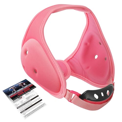 Trymaker Wrestling Headgear, Youth Wrestling Head Gear with Chin Cup | Two Size, Sorf Ear Guard, Sandwich Layer Design, Lightweight, MMA, Jiu-Jitsu, BJJ - size: M (18 1/2" - 21 1/4"), style: Pink