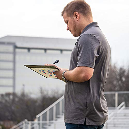 Soccer Innovations Magnetic Tactic Board - Coaching Clipboard, Double-Sided Dry Eraser White Board, Coaches Board, Lineup with Magnets