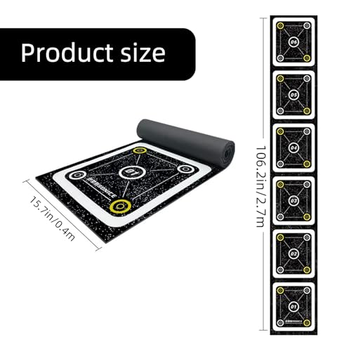 Rubber Agility Ladder Non-Slip Speed Agility Training Ladder Pad for Soccer Football Footwork, Workout Ladder for Soccer Football Tennis Boxing Training, Agility Training Equipment - size: 8.8 ft