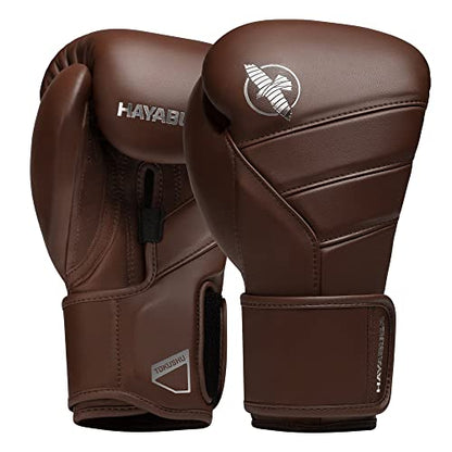 Hayabusa T3 Kanpeki Leather Boxing Gloves - color: Walnut Brown, size: 12oz