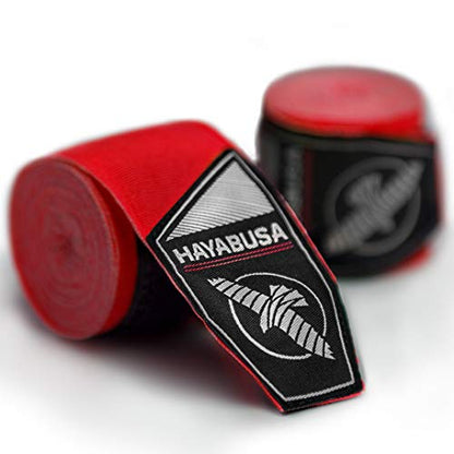Hayabusa 4.0 Perfect Stretch Boxing Hand Wraps | Boxing Hand Wraps, Boxing Wraps, Muay Thai Hand Wraps, Wrist Wraps Boxing, Hand Wraps for Boxing Gloves, 180 Inch Hand Wraps - color: Red, size: 180"