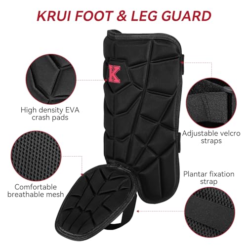 KRUI Baseball and Softball Batter's Leg Guard for Youth and Adults