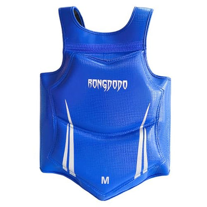 Karate Boxing Martial Arts Kickboxing Training Taekwondo Sparring Body Chest Protector Set - color: Only Chest Blue, size: Small