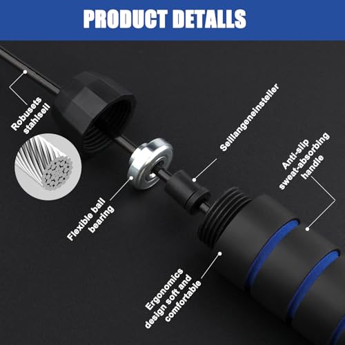 12Pcs Jump Ropes with Ball Bearings,Adjustable Skipping Rope with Soft Foam Handles,Tangle-Free Rapid Speed Jumping Rope for Fitness Workout Aerobic Exercise(4 Colors)