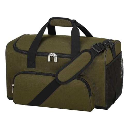 25L Small Gym Sport Duffle Bag, 17 inch, Olive Green - color: Olive Green