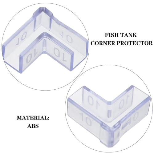 COHEALI 25pcs Aquarium Glass Corner Protectors, L-Shaped Edge Guards for 10mm Tank Glass, Thickened Fish Tank Corner Covers, Furniture Safety Bumpers for Childproofing and Safety