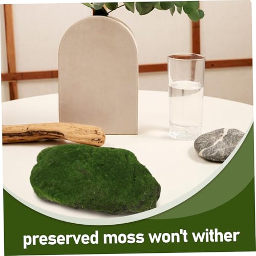 VOSAREA 4pcs Lifelike Simulated Moss Stone Decorative Rocks for Plants Moss Decorative Balls for Home Easy to Install - size: 33.00X20.00X5.50CM