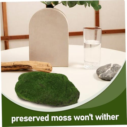 VOSAREA 4pcs Lifelike Simulated Moss Stone Decorative Rocks for Plants Moss Decorative Balls for Home Easy to Install - size: 33.00X20.00X5.50CM