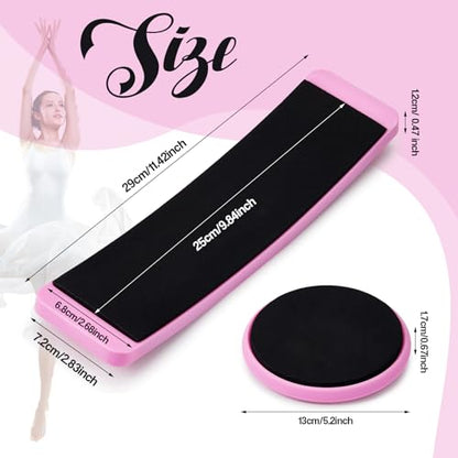 2 Pcs Turning Board Skate Spinner for Ballet Dancers - color: Pink