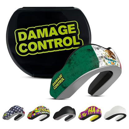 DAMAGE CONTROL Extreme Impact Sports Mouth Guard w/Case – Mexican Flag - color: Mexican Flag Ei, size: Adult