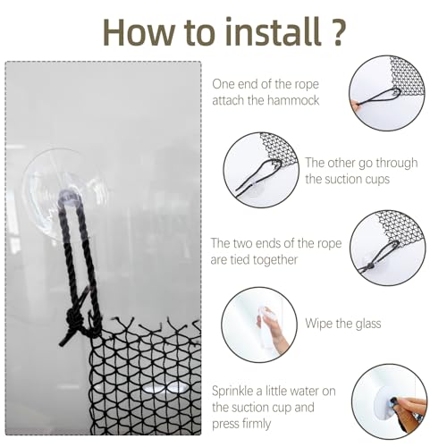 Bearded Dragon Hammock 35 x 8 Inch Lizard Climbing Net Collapsible Reptile Climbing Mesh Bridge Tank Accessories for Gecko Snake Hermit Crab Chameleon (1 Pcs) - color: Black
