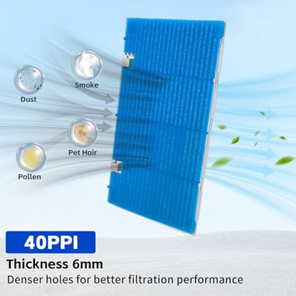 RV A/C Air Conditioner Cover Grille Compatible with Dometic 3104928.019 with Interior Air Filter Pad Assembly (2 Pcs RV A/C Ducted Grilles and 4 Pcs Filters)