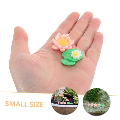 Abaodam 1set Lotus Resin Miniature Fish Tank Decorations of Floating Ornaments for Aquariums Bonsai Displays and Miniature Gardens and Easy to Clean