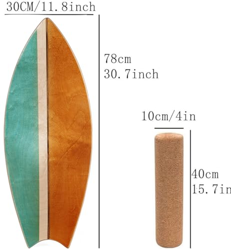 Balance Board with Cork Roller | Balance Training, Core Workout,, Anti-Slip Surface, Core Strength