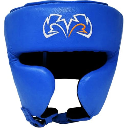 RIVAL Boxing RHG2 Hybrid Headgear - Ultra-Thin, Super-Sleek Design, Compact Training Style with Cheek Guards - color: Blue, size: X-Large