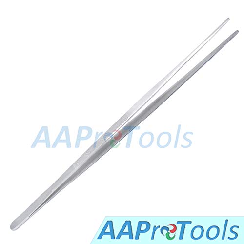 Fish Aquarium Cleaner 5 Pcs Set 18" Kelly Scissors, Tweeezers and Sand Flattener Extra Long Handle Stainless Steel Instruments