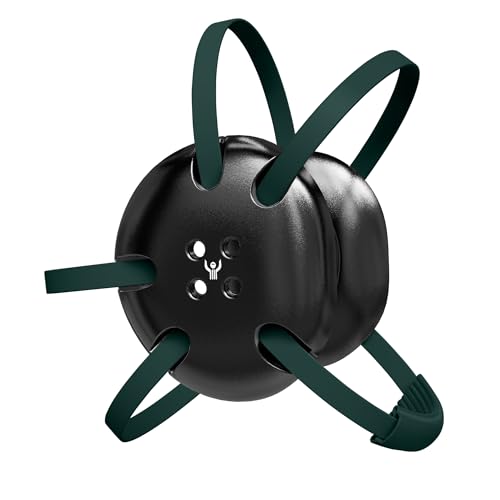 Classic Wrestling Headgear, Dark Green Straps - style: Black w/ Dark Green Straps