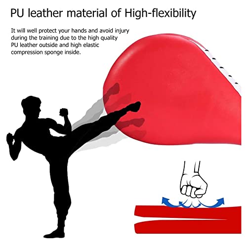 Taekwondo Kick Target Pads Karate Kickboxing Practice Double Kicking Paddle Martial Arts Equipment Punch Pads Red