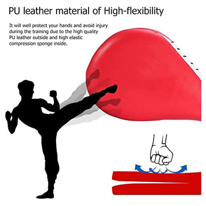 Taekwondo Kick Target Pads Karate Kickboxing Practice Double Kicking Paddle Martial Arts Equipment Punch Pads Red