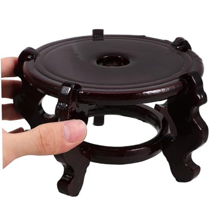 Wooden Flower Pot Stand Rustic Indoor Plant Pedestal for Desktop Tall Solid Showcase Holder for Bonsai Fish Tank and Home Decor Height