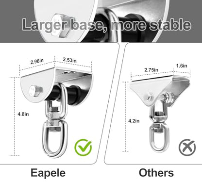 Eapele Heavy Bag Hanger, Punching Bag Mount for Ceiling 360° Swivel Wood Beam Holder for Boxing Bag, Heavy Bag, Gym Punching Bag, Speed Bag, Aerial Yoga Swing, Gymnastic Rings, Sandbag, Hammock