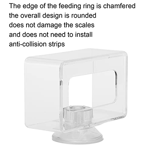 Fish Feeding Ring, Anti Floating Transparent Acrylic Aquarium Feeder, 6x10cm Fish Food Feeding Accessory, 4.33in Length 0.13lb Weight (Large Size 10 * 16cm) - size: Large size 10*16cm