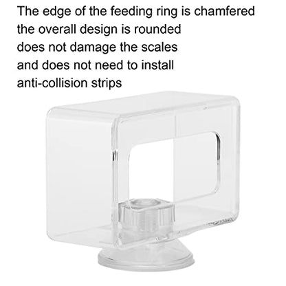 Fish Feeding Ring, Anti Floating Transparent Acrylic Aquarium Feeder, 6x10cm Fish Food Feeding Accessory, 4.33in Length 0.13lb Weight (Large Size 10 * 16cm) - size: Large size 10*16cm