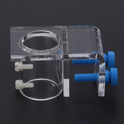 Haofy Acrylic Water Tube Holder Aquarium Pipe Fixture Transparent Tube with Screws for Fish Tank Filter Organization Under 2.5cm (Single Hole)