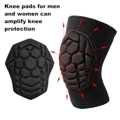Wrestling Knee Pads for Men Women, Flexible Lightweight Foam Pad, Black M | Padded Kneepads for Volleyball, Soccer, Dance, Yoga, Mountain Bike, Workout, Gardening, For Sports & Work, Soft & Low Profile - size: Medium