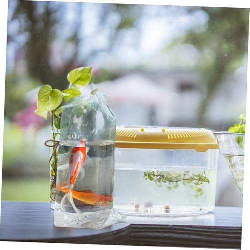 Amosfun 50Pcs Leakproof Fish Transport Bags Transparent Packaging for Fish Aquatic for Aquariums Pet Stores Hobbyists