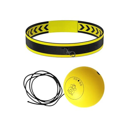 Reflex Ball Headband Multifunctional Fun Effective Hand Eye Coordination - color: Yellow ball