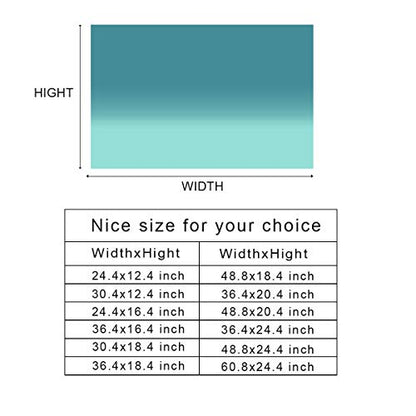 T&H Home Aquarium Décor Backgrounds - Gradient Teal and Green Fish Tank Background Aquarium Sticker Wallpaper Decoration Picture PVC Adhesive Poster, 48.8" W x 20.4" H - size: 48.8"W x 20.4"H