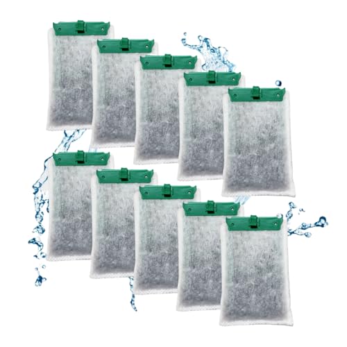10 Pack Medium Replacement Filter Cartridges for Tetra Whisper Bio-Bag Filters, Compatible with 10i/IQ10/PF10 and ReptoFilter Aquariums - color: Green, size: Medium