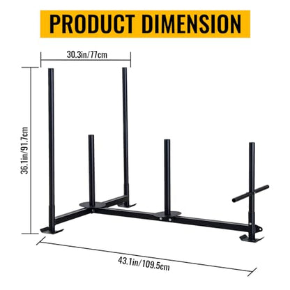 Weighted Power Sled for Speed and Strength Training - Push and Pull Prowler,300LB - style: A