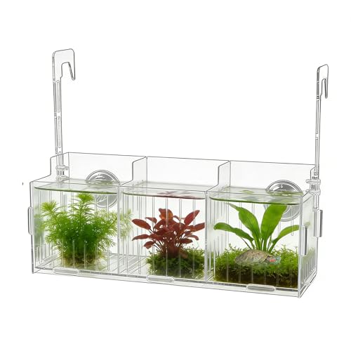 Plant Holder for Aquarium - Acrylic Hydroponic Basket Transparent Adjustable Height Aquatic Plant Holder Decoration Corner Shelf Underwater Vine Moss