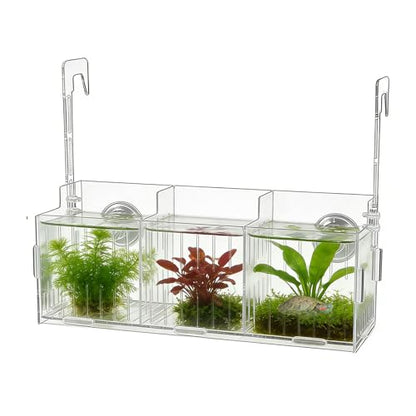 Plant Holder for Aquarium - Acrylic Hydroponic Basket Transparent Adjustable Height Aquatic Plant Holder Decoration Corner Shelf Underwater Vine Moss