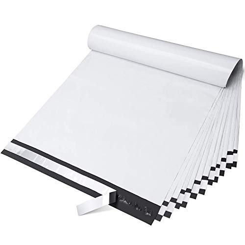 Fuxury Large Poly Mailers 14.5x19" 100Pcs, Shipping Bags for Clothing, Strong Adhesive Sealing Mailing Envelopes, Waterproof Postal Mailer Poly Bags for Small Business